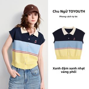 Toyouth | Quần Áo Knitwear Sọc Nautical Mới Cho Mùa Hè
