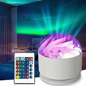 LED 16 Color Water Ripple & Aurora Projector Light Colorful Projector Festival Decoration Christmas Party Decor Night Light