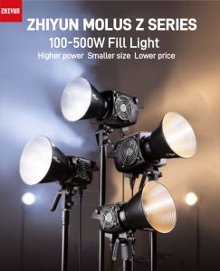 ZHIYUN MOLUS Z ซีรีส์ Live Fill Light 500W ไฟคู่สีอุณหภูมิแสงหลอดไฟให้ความร้อนสัตว์แนวตั้งไฟนิ่งวิดีโอถ่ายสตูดิโอถ่ายภาพโคมไฟแสงคงที่ไฟสำหรับเล่นถ่ายภาพ