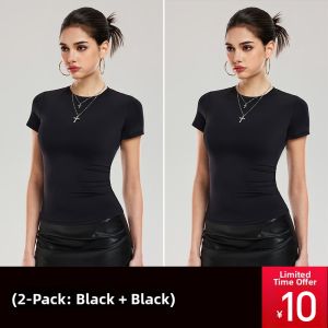 COSLEAF | Fitness Slim Fit Crop Top T Shirt for Summer