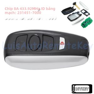 Chìa Khóa Điều Khiển Từ Xa Thông Minh 433MHz Chip 8A Dành Cho Các Dòng Xe Subaru - Forester Impreza XV BRZ Legacy WRX Outback Ascent - Mạch DIYKEY HYQ14AHK