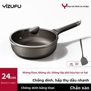 YIZHIFU | Chảo Sâu Không Dính Titan cho Bếp Gas và Bếp Từ