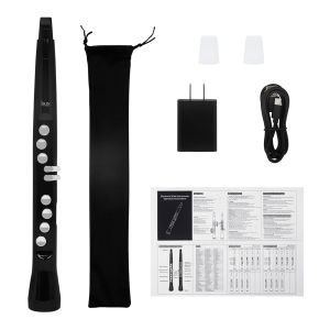 IRIN | IRIN Electric Blowpipe Mini Sax Dual Fingering LCD Display Bluetooth Wireless Connection Mini Electric Blowpipe Flute Saxophone
