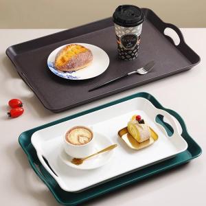 Hộp Đựng Thức Ăn Hình Chữ Nhật Bằng Nhựa Chống Trượt Màu Xanh Lá Cây Có Họa Tiết Gỗ Dùng Trong Khách Sạn Và Nhà Hàng