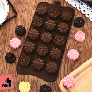 Freshyware พิมพ์ซิลิโคน ดอกไม้ พิมพ์วุ้น ถาดน้ำแข็ง ทำ chocolate food grade Flower Silicone Mold