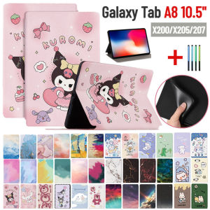 For Samsung Galaxy Tab S2 S6 S7 S8 S9 Lite FE 5G 8.0" 10.4" 11.0" SM-P610 X710 X515 T710 T860 T870 Kids Tablet Cute Cartoon Melody Shockproof Stand PU Leather Flip Book Case Cover