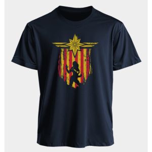 Marvel Mens and Womens T-shirts Captain Marvel Summer American Spring and Autumn Sports Fitness Casual Oversized Short-sleeved