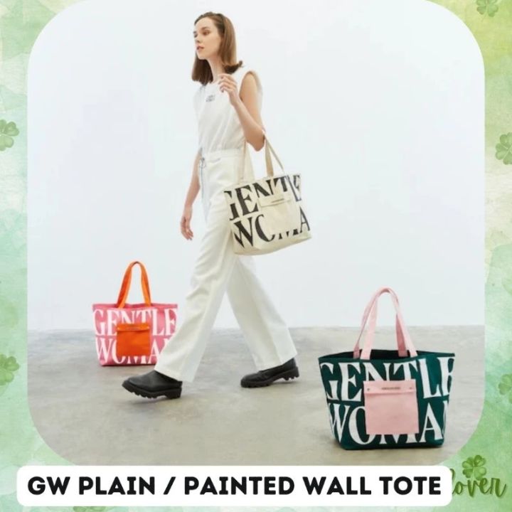 ONHAND NEW! GENTLEWOMAN GW PLAIN AND PAINTED WALL TOTE BAG