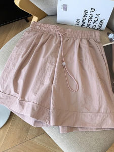 Pink Ice Silk Quick Dry Casual Shorts Women Summer Thin Loose Wide Leg Pants High Waist Slimming Hot Pants Comfortable Shorts