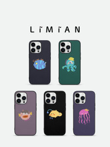 Cute Sea Animal Hand-Painted Leather Mobile Phone Case Colorful Graffiti Design Original Creative Gift Protected Shell for 