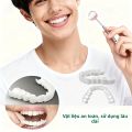 Bộ Răng Giả Trắng Unisex Với Đầy Đủ Phụ Kiện, Độ Ôm Vừa Vặn Thoải Mái, Gồm 1 Hàm Trên + 1 Hàm Dưới, Sản Phẩm Chăm Sóc Răng Miệng.. 