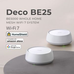 TP-Link Official Store | Deco BE25 BE5000 | 2.4GHz and 5GHz Dual-Band Whole Home Mesh Smart Access Point WiFi 7 Router