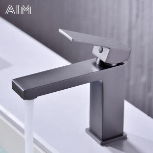 AIM Full Brass Basin Faucet Hot Cold Tall Mixer Tap Single Handle Water Saving Splash Proof