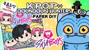 KPOP Hunter Magic Girl Group Quiet Book Creative DIY Costume Sticker Childrens Handmade Toy for Boys And Girls