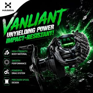 HASIDA VANLANT Way Baitcasting Fishing Reel 7.1:1 High Speed Metal Spool for Saltwater Freshwater 155GLightweight Stream Fishing