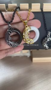 Fashion Necklaces Pendants Kalung Couple-Angels and Demons kalung pasangan Chinese style kalung Opal