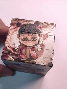 Nezha 2 Magic Boy Makes Trouble High-Looking Creative Rubiks Cube Student Education Decompression Nezha AO-C Puzzle Toy Gift哪吒2之魔童闹海高颜值创意魔方学生益智解压哪吒敖丙拼图玩具礼