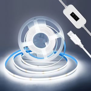 Hand Wave Sensor COB LED Strip Light Linear Lighting USB Flexible Cuttable COB Tape Light with Motion Sensor for Room Decoration