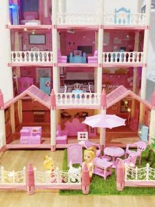 DIY Assembled Castle Home Princess Doll House Princess Villa Dream Castle Toys Girls Birthday Gift Presents