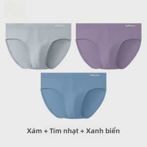 MiiOW | Quần lót nam Ice Silk Triangle thoáng khí kháng khuẩn cỡ lớn mùa hè mới quần lót nam liền mạch thoải mái thoáng khí