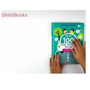 Sách Lift-The-Flap - First 100 Trucks and things that go - 100 từ đầu tiên về các phương tiện giao thông - Đinh Tị