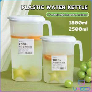 Need. Plastic Water Kettle Jug with Lid for Cold Water Ice Tea Juice Beer Kitchen 1800ml 2500ml