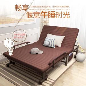 Foldable Office Nap Bed Invisible Hospital Companion Bed Simple Design Storage Bed with Pulling Cart for Easy Transport