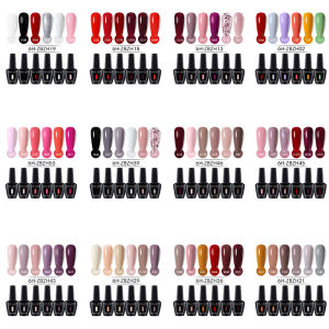 NAILCO 6pcs Set HEMA TPO Free 15ml Gel Nail Polish Nail Art Manicure Gel Vernish Kit Colors Vernis Semis Permanents UV Lot