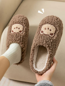 Dép Bông Mùa Đông Cho Nữ Dép Lông Cừu Dễ Thương Cho Cặp Đôi Dép Đi Trong Nhà Và Ngoài Trời Dép Đế Bằng Bằng Cao Su Ấm Áp