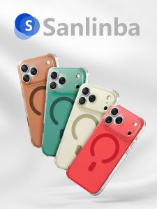 Ốp Lưng iPhone Macaron Cao Cấp Sanlinba MagSafe Hấp Thụ Từ Tính Trong Suốt Bảo Vệ Chống Rơi Cho iPhone 17 pro Max 16 pro Cặp Đôi Nam Nữ