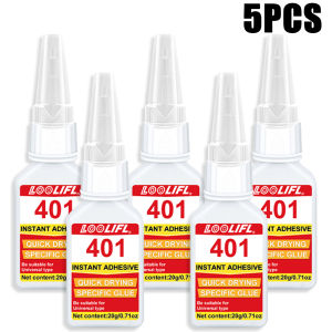 LOOLIFL | LOOLIFL 401 Super Instant Glue Clear Invisible Bond Waterproof Fast Curing Glue For Home Craft Jewelry Metal Plastic Repair 20g