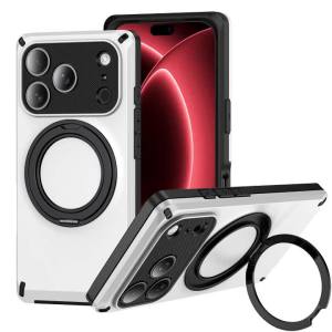 szhaiyu | Luxury Magnetic Skin-Feel Phone Case For iPhone 18 Pro Max 17 Pro With 360° Roating Bracket Holder With Lens Protector Cover