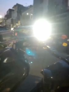 Lampu Sorot Breaket Spion 9 Mata Bulat LED Merah Biru 710 Universal