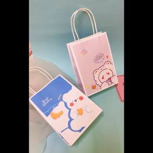 【SG stock】 Paper Gift Bag Goodies Bag Birthday Party DIY Goodies Bag Children Goodies Bag