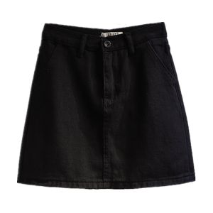 High-Waist Denim Skirt for Women Summer Half-Length A-Line Slimming and Lightweight Work Clothing Ideal for 18-24 Birthday Parties