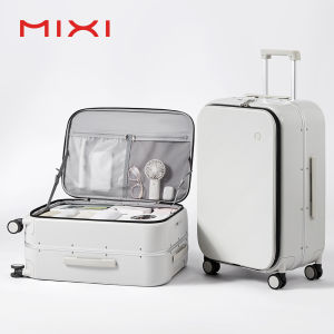 Mixi 18-26 inch Carry On/Checked Luggage side opening suitcase PC Hard Shell Suitcase Top Opening Aluminum Frame Travel Suitcases M9291