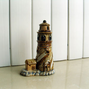 Hand-Painted Lighthouse Candlestick Mediterranean Style Ceramic Aquarium Decoration Props 24 Styles Home Decor Accessories