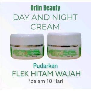 Day Cream & Night Cream Flek Platinum Orlin Beauty / Krim siang & Krim malam Flek Tebal & Menahun Skincare bpom ( free gift cantik)