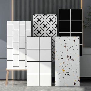 GUAN Foam Wallpaper Aluminum-plastic Board Wall Paste 3D Self-adhesive Wallpaper Imitation Ceramic Tile Wall Decal Elegant PVC Waterproof