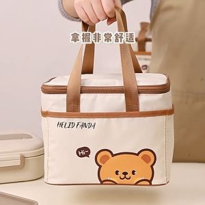 SingleLady ถุงเก็บความร้อน กระเป๋าใส่อาหารกลางวัน กระเป๋าใส่กล่องข้าว กระเป๋าใส่กล่องอาหาร กระเป๋าเก็บกล่องข้าว กระเป๋าใส่ของร้อน-เย็น ถุงใส่อาหาร กระเป๋าใส่อาหาร กระเป๋าใส่กล่องข้าว 1 ลิตร - Lazada