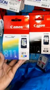 💙ตลับหมึกอิงค์เจ็ท Canon PG-810 หมึกดำ และ CL-811 หมึก 3สี  รับประกัน (ราคา/กล่อง) | KKNT