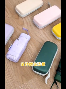 Dù gấp gọn mini ô mini bỏ túi dù che nắng mưa chống tia UV SPF50+ cán dẹp kèm hộp thời trang