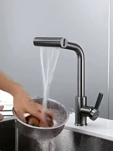 360° Rotation Kitchen faucet can rotate with four levels of water outlet 304 stainless steel sink ta