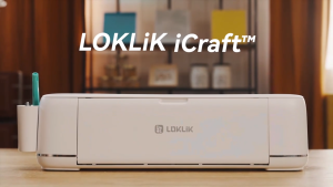 LOKLiK 13" 5-in-1 Smart Cutting Machine with 5X Force AI Plotter Cuts 100+ Materials Vinyl Leather Card for Home Decor Stickers Cards DIY