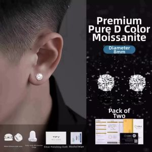 TFY | Moissanite Dazzling Earrings Cubic Zirconia Bone Stud