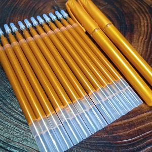 Super Large 5.5-0.7 Type Continuous Line No Oil Leak Smooth Writing Full 30 Pieces AYVBY Bullet Tip Ballpoint Pen Golden Ink