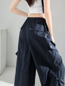 Quick Dry Wide Leg Work Pants Womens Thin Summer New High Waist Loose Casual Sports Pants Korean Style Straight Tube Pants
