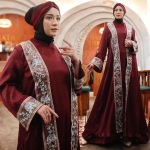 TERBARU GAMIS KAFTAN ABAYA KHADIJAH MEWAH / KAFTAN BAHAN SANTORINI TERBARU/ K14