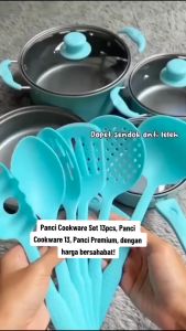 MM - A071 - COOKWARE SET ISI 13 SET KOMPLIT&SPATULA SET / PERALATAN MASAK PANCI ENAMEL SET SPATULA DAN PANCI