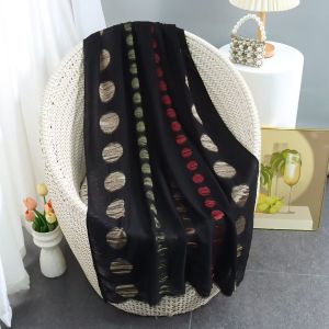 Jifang Fashion Flower Floral Black Cotton Linen Shawl Large Long Pashmina Head Scarf Wraps Raya Muslim Hijabs Fringes Tudung RR09